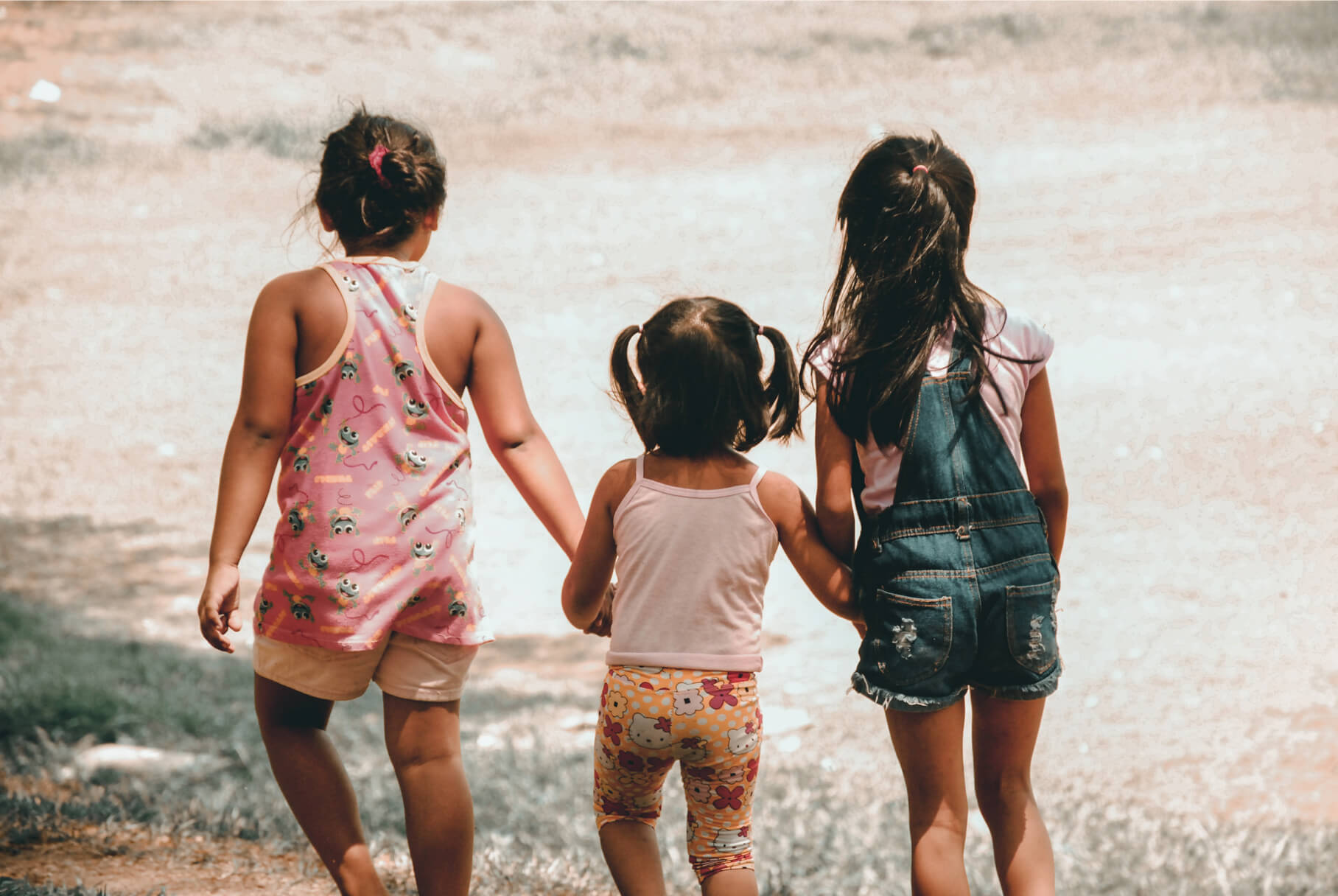 children holding hands